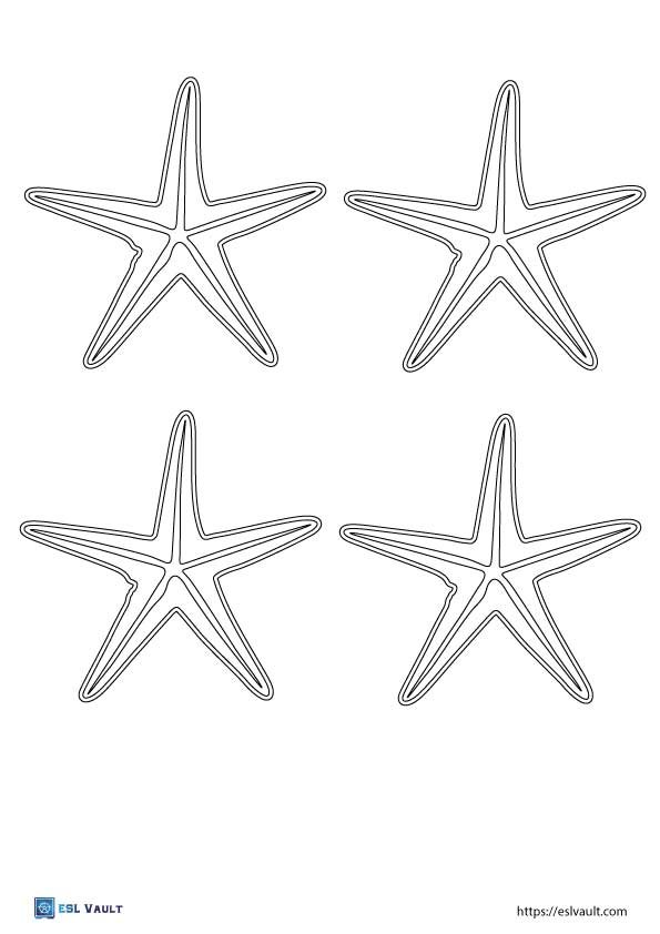 starfish template free printable