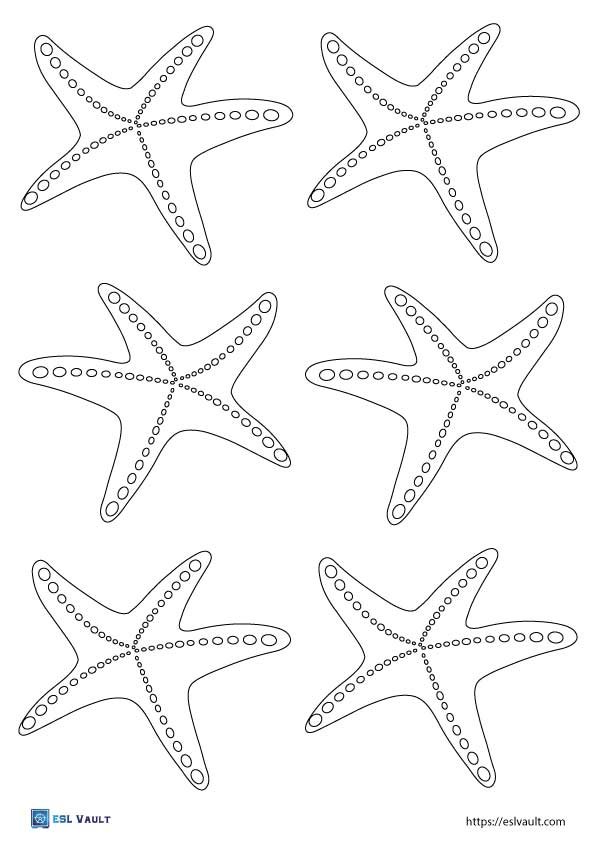 starfish printable template free