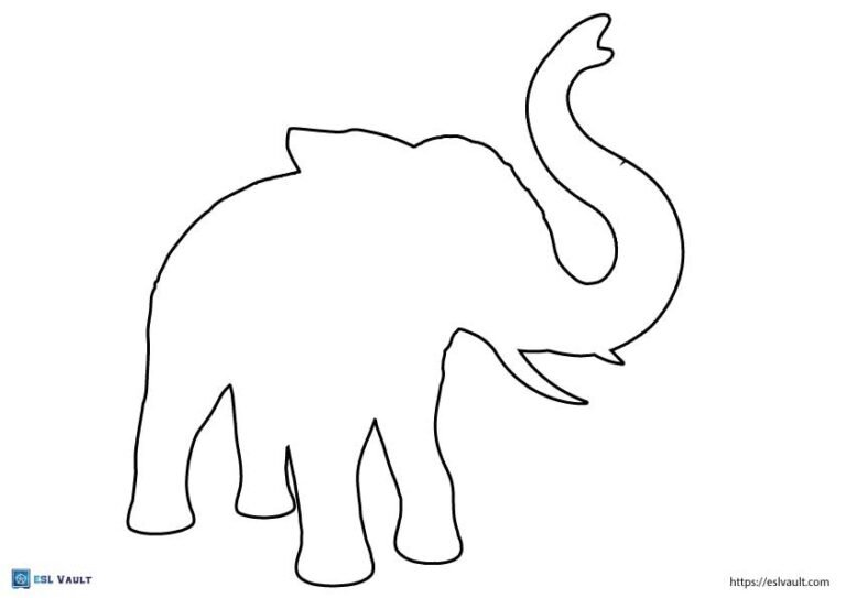 free printable elephant template
