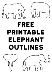 free printable elephant outlines