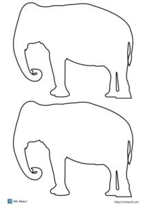 Free printable elephant outlines (16 PDFs) - ESL Vault
