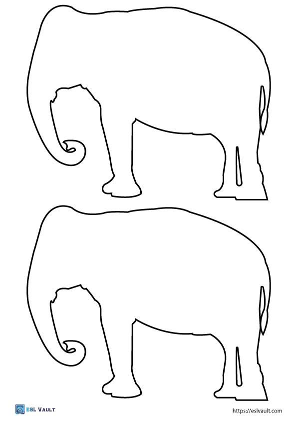 medium elephant outlines