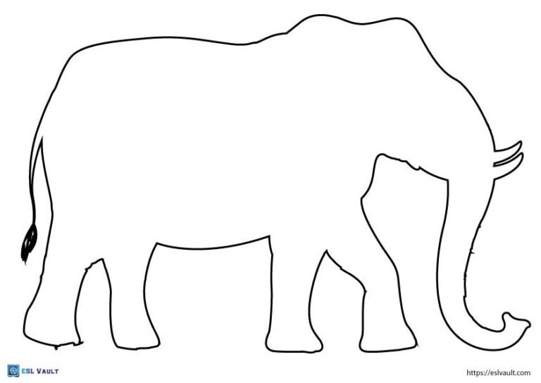 printable elephant outline