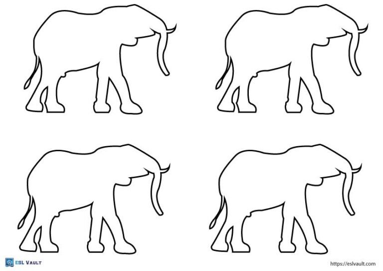 small elephant outlines