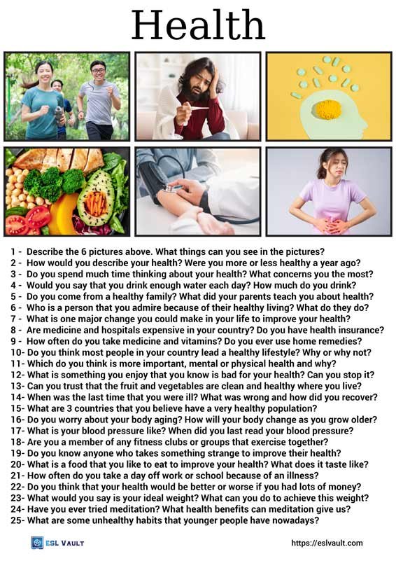 25 conversation questions about health