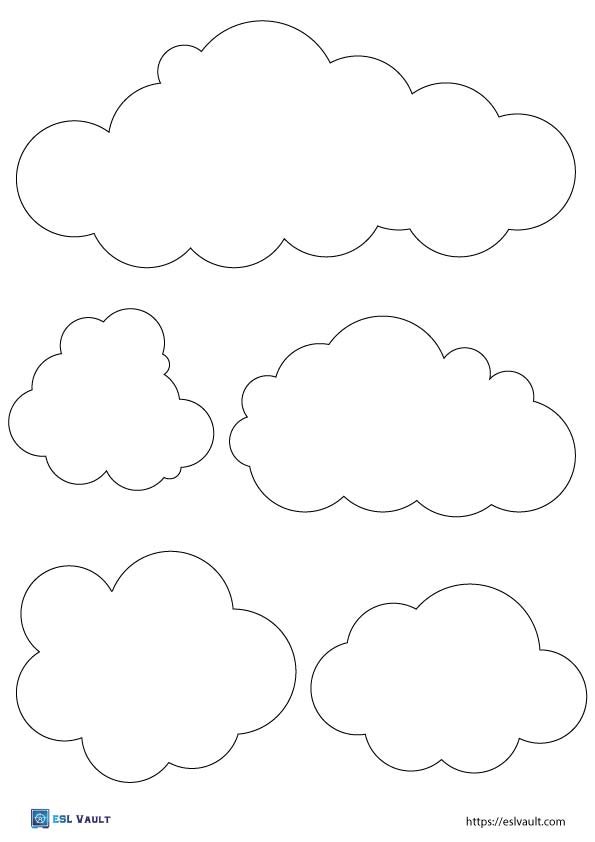 Free printable cloud templates (18 PDFs) ESL Vault Free printable cloud templates (18 PDFs) ESL Vault