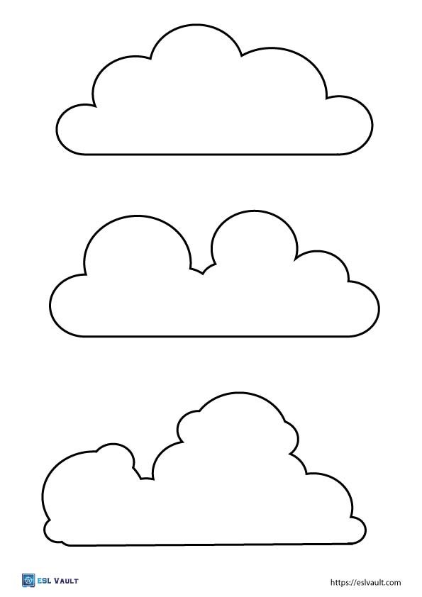free template of cloud shapes