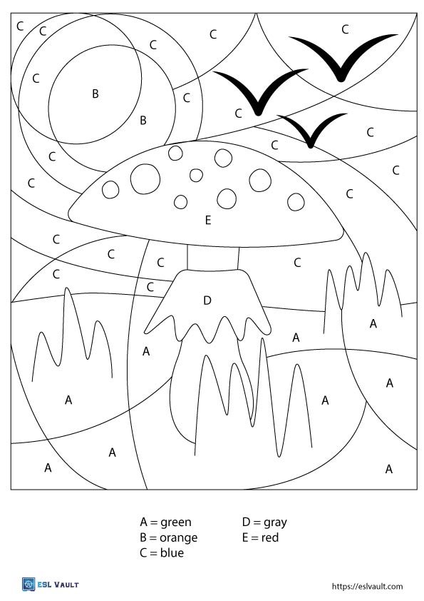 color by letter free printable