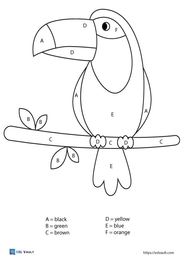 11 Free color by letter worksheets (PDF) - ESL Vault