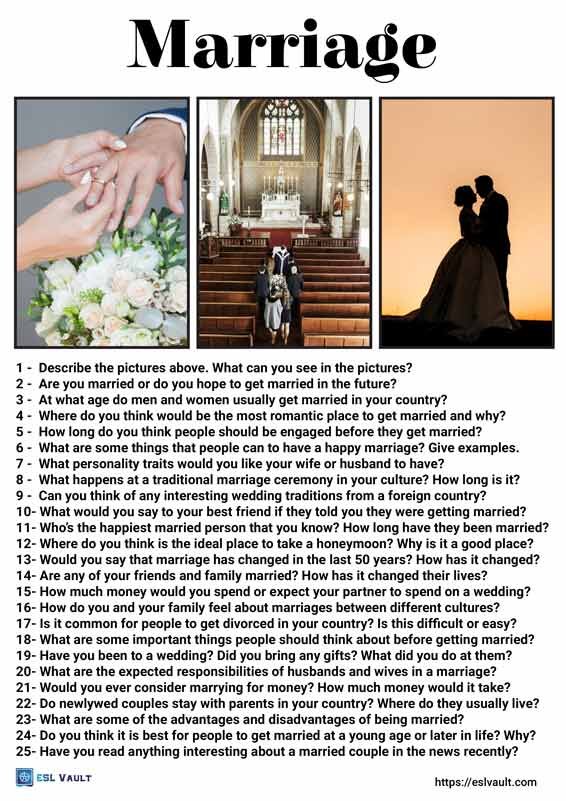 25 conversation questions about marriage