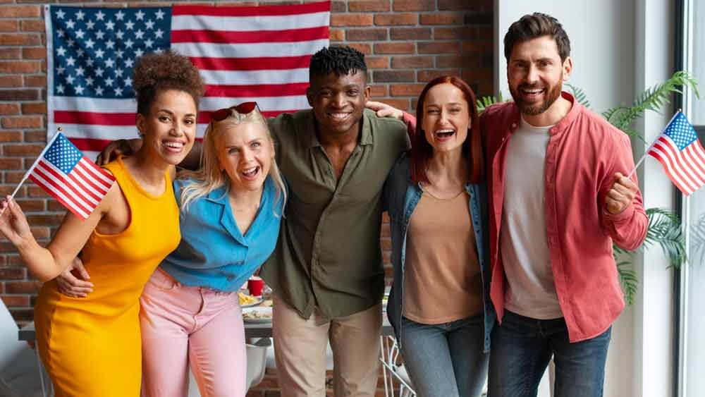 happy American citizens