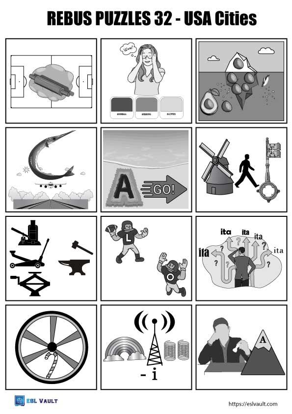 usa cities rebus puzzles 32