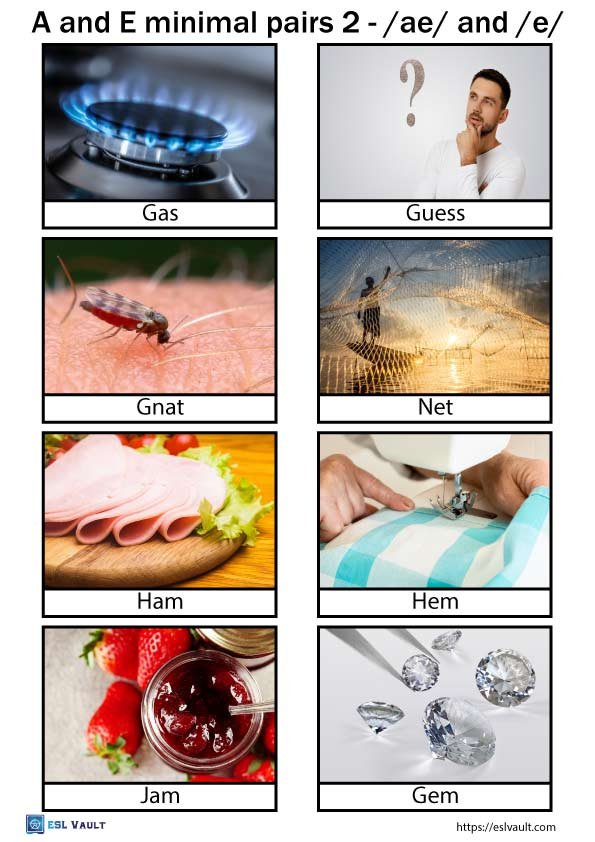 ae and e minimal pairs pictures 2