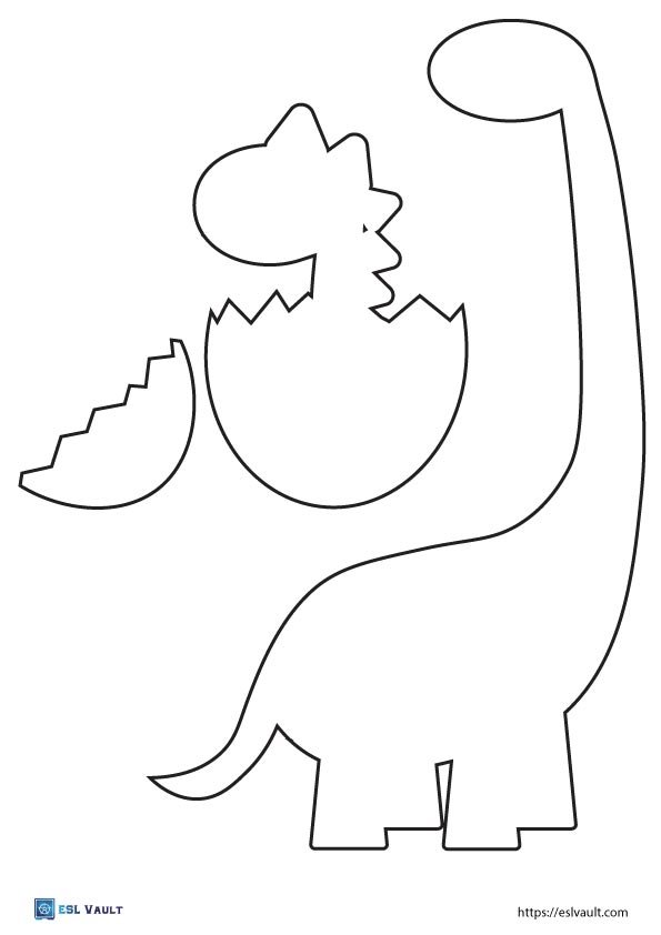 cartoon dinosaur outlines
