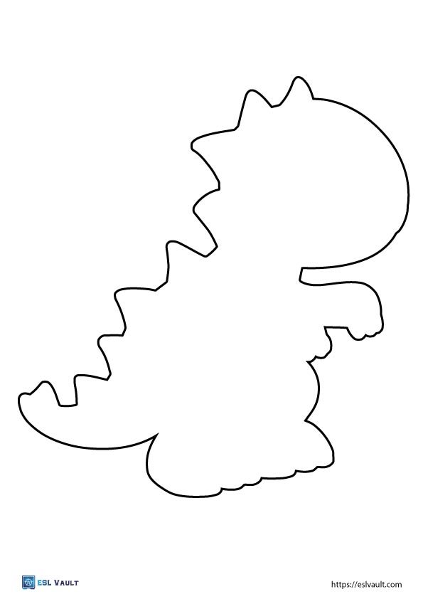 cute dinosaur outline