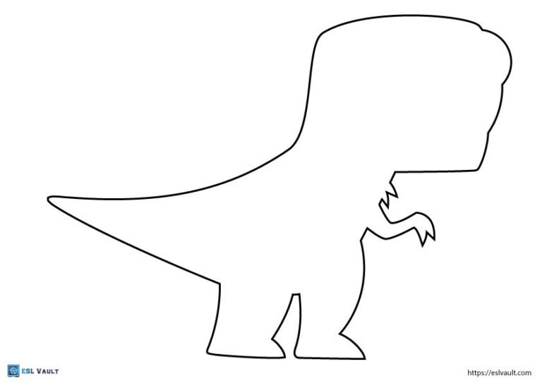 cute dinosaur template trex