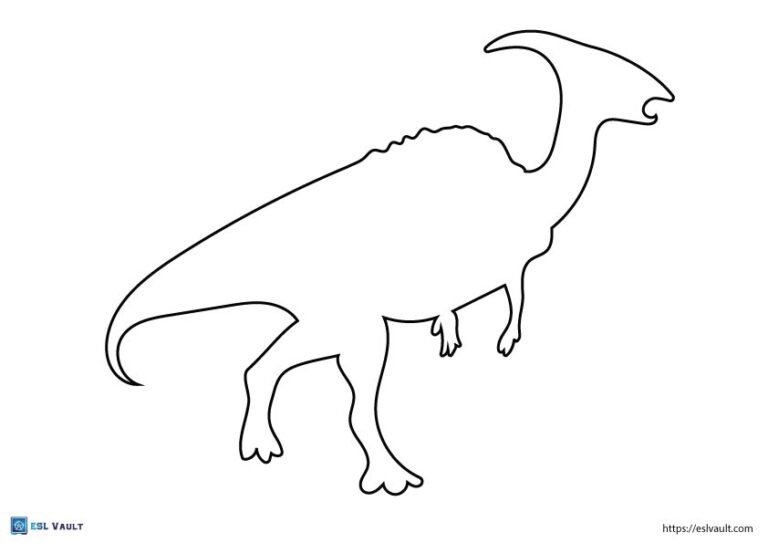 dinosaur template parasaurolophus