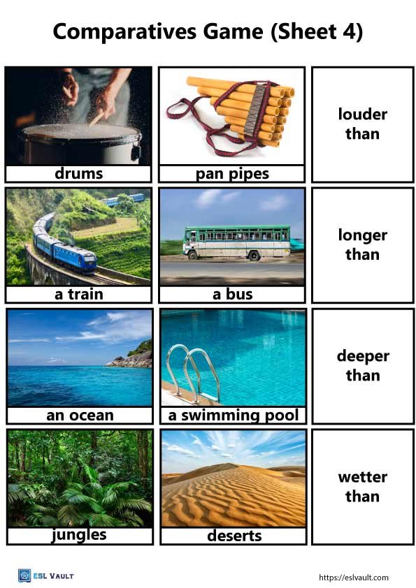 esl comparatives game 4