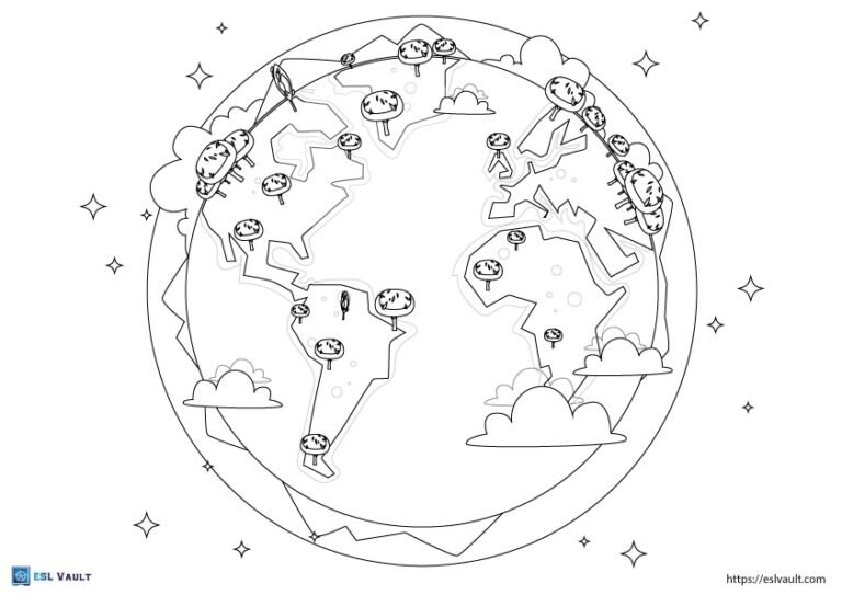 free earth coloring pages printable