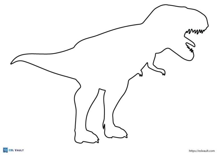 free printable dinosaur template trex