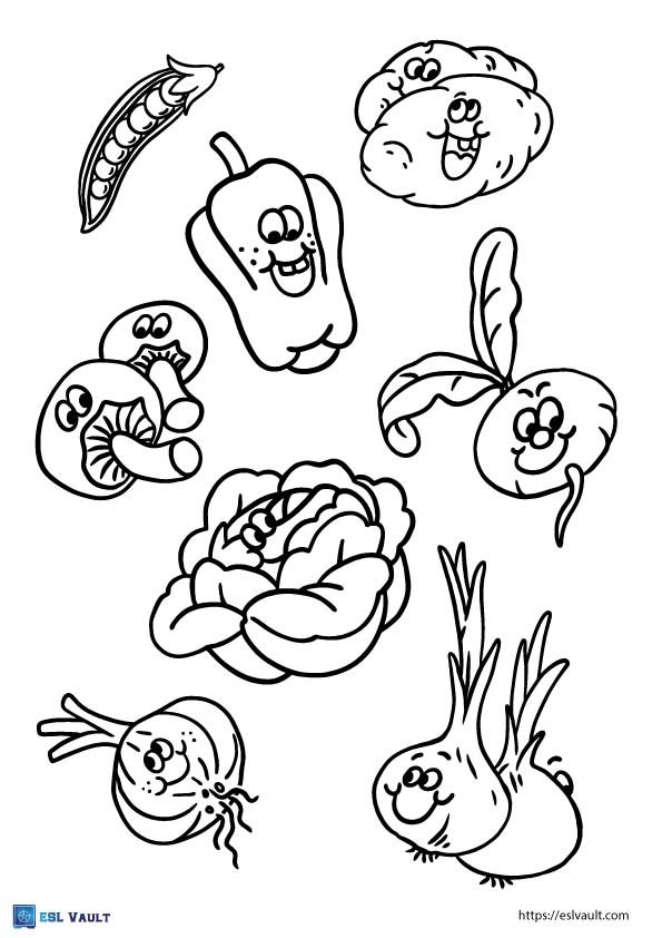 free printable healthy food coloring pages