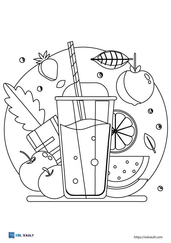 healthy food coloring sheet
