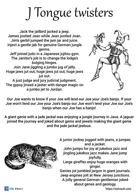 j tongue twisters