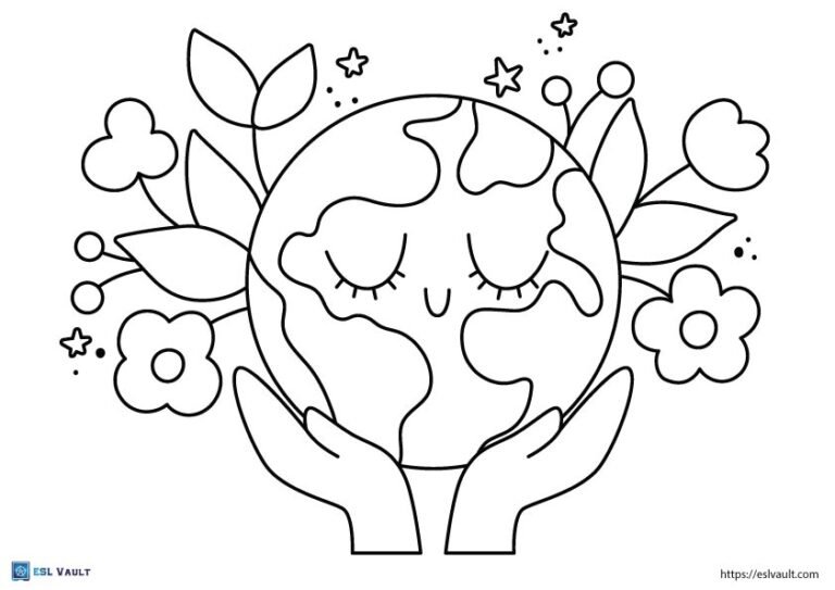 planet earth coloring page