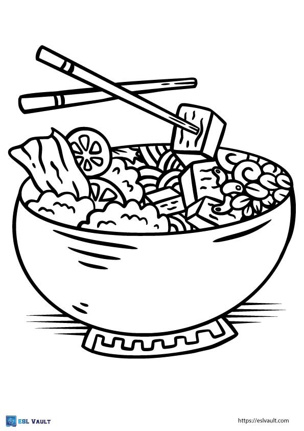 printable healthy food coloring page