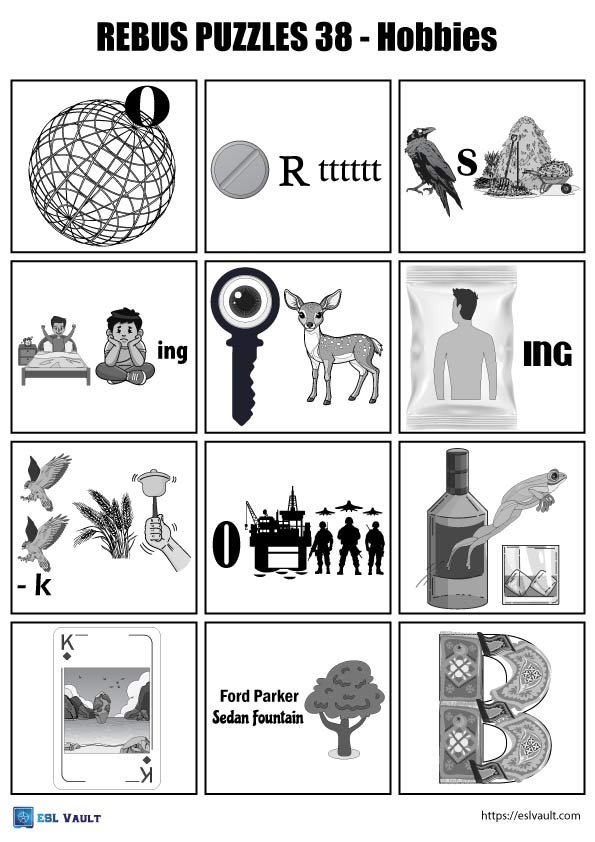 hobbies rebus puzzles 38