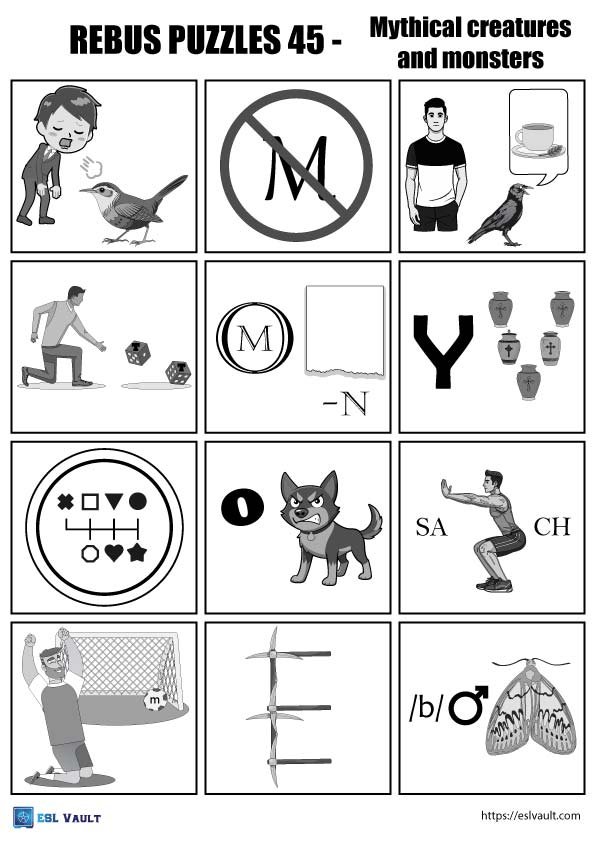 rebus puzzles 45 monsters