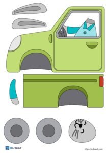 car craft for kids cut and paste