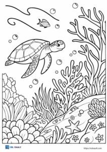 sea turtle coloring pages