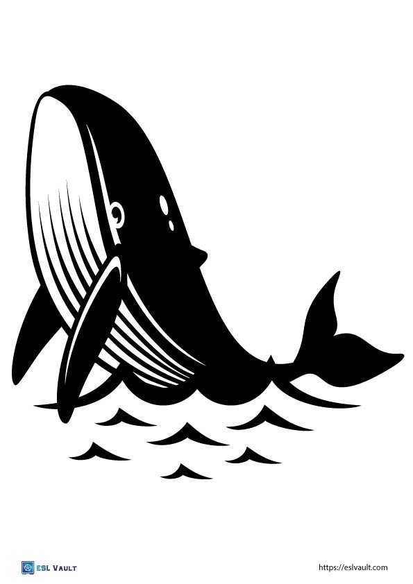 whale stencil printable