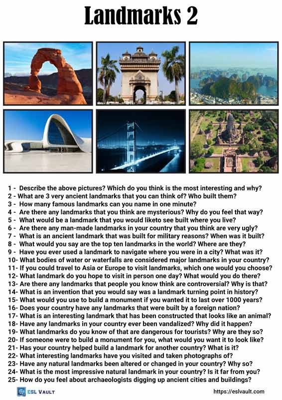 25 discussion questions about landmarks
