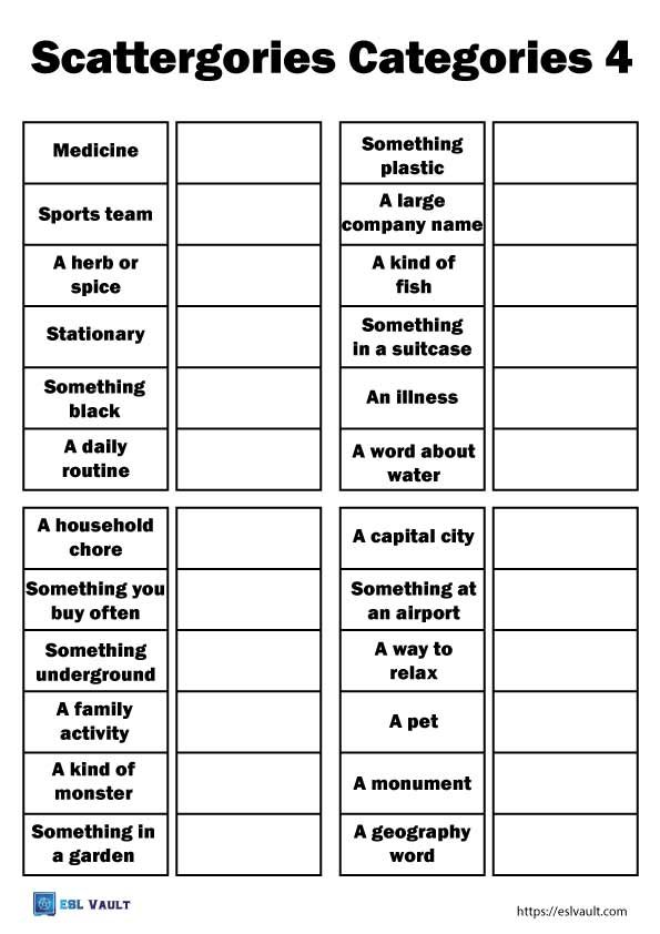 scattergories categories 4