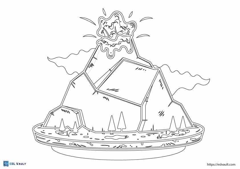 20 Free volcano coloring pages (PDF) - ESL Vault