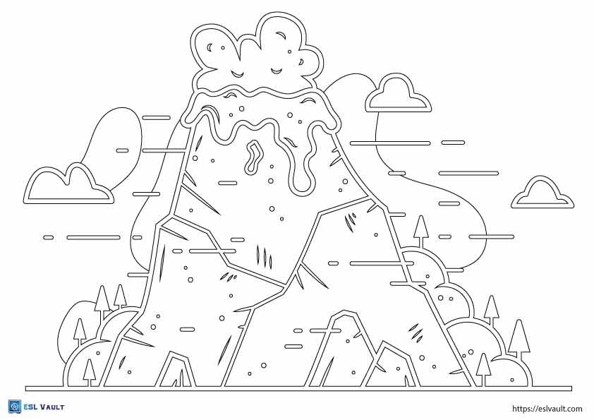 20 Free volcano coloring pages (PDF) - ESL Vault