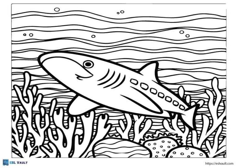 cute whale shark coloring page pdf