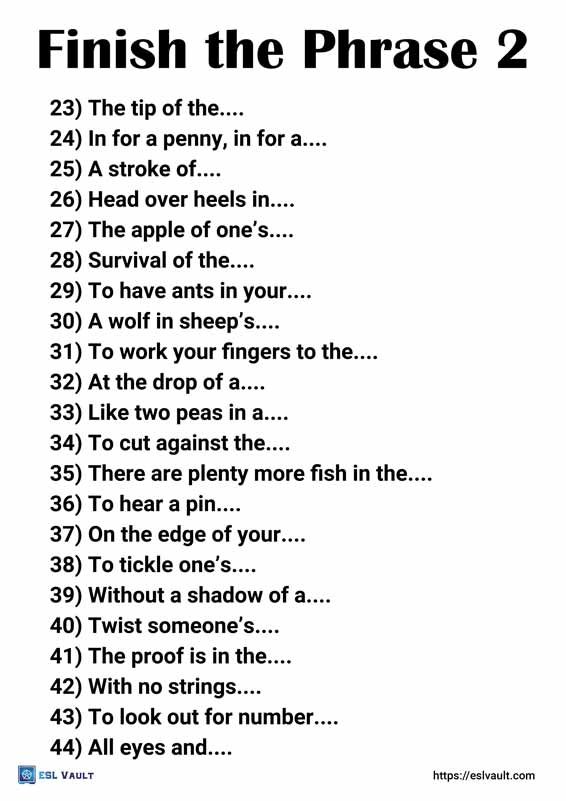 finish the phrase pdf 2