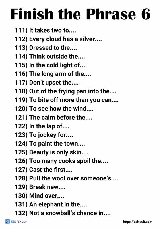 finish the phrase pdf 6