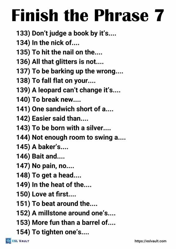 finish the phrase pdf 7