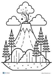 free volcano coloring pages pdf