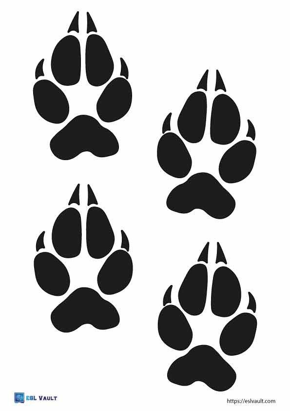 wolf paw template