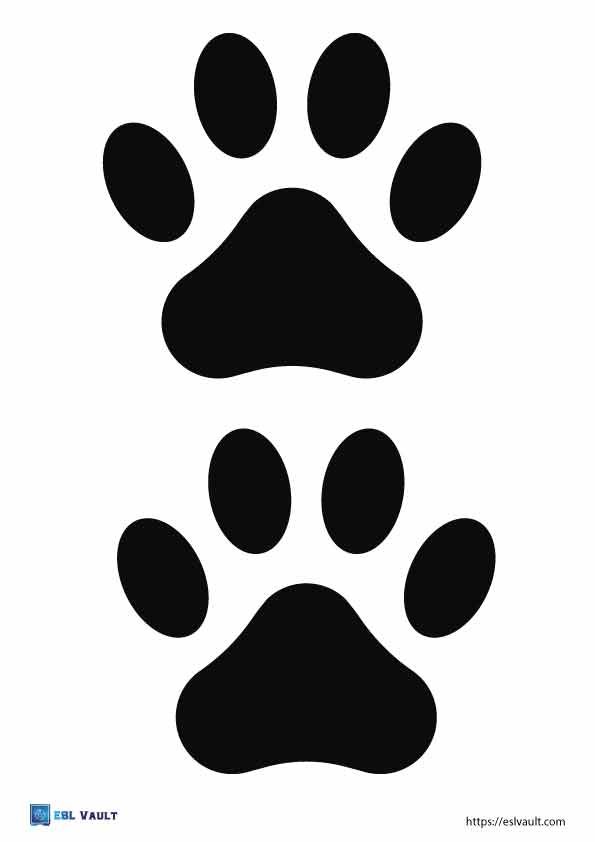 big cat paws printable pdf