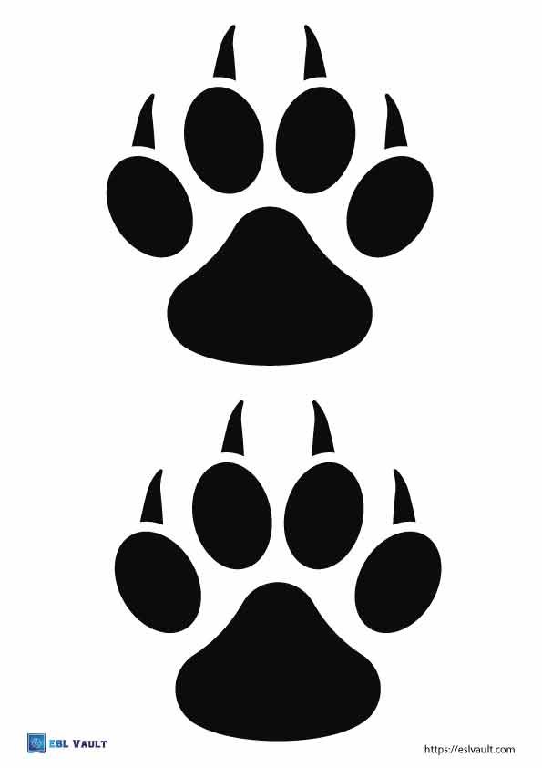big dog paws printable