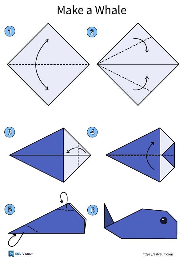 easy origami animals for kids whale