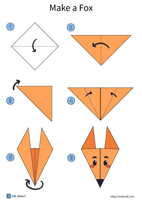 easy origami animals for kids fox