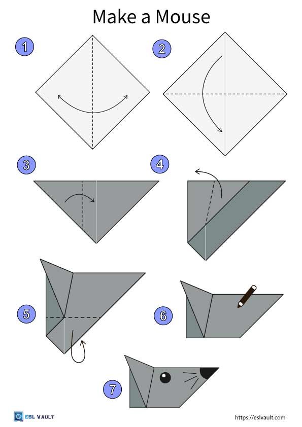 easy origami animals mouse