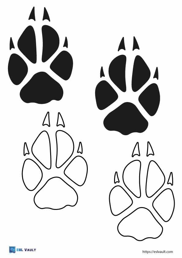 fox paw template